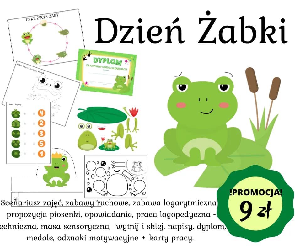 Gotowy scenariusz zajęć na dzień żaby: plan lekcji z materiałami dla dzieci
